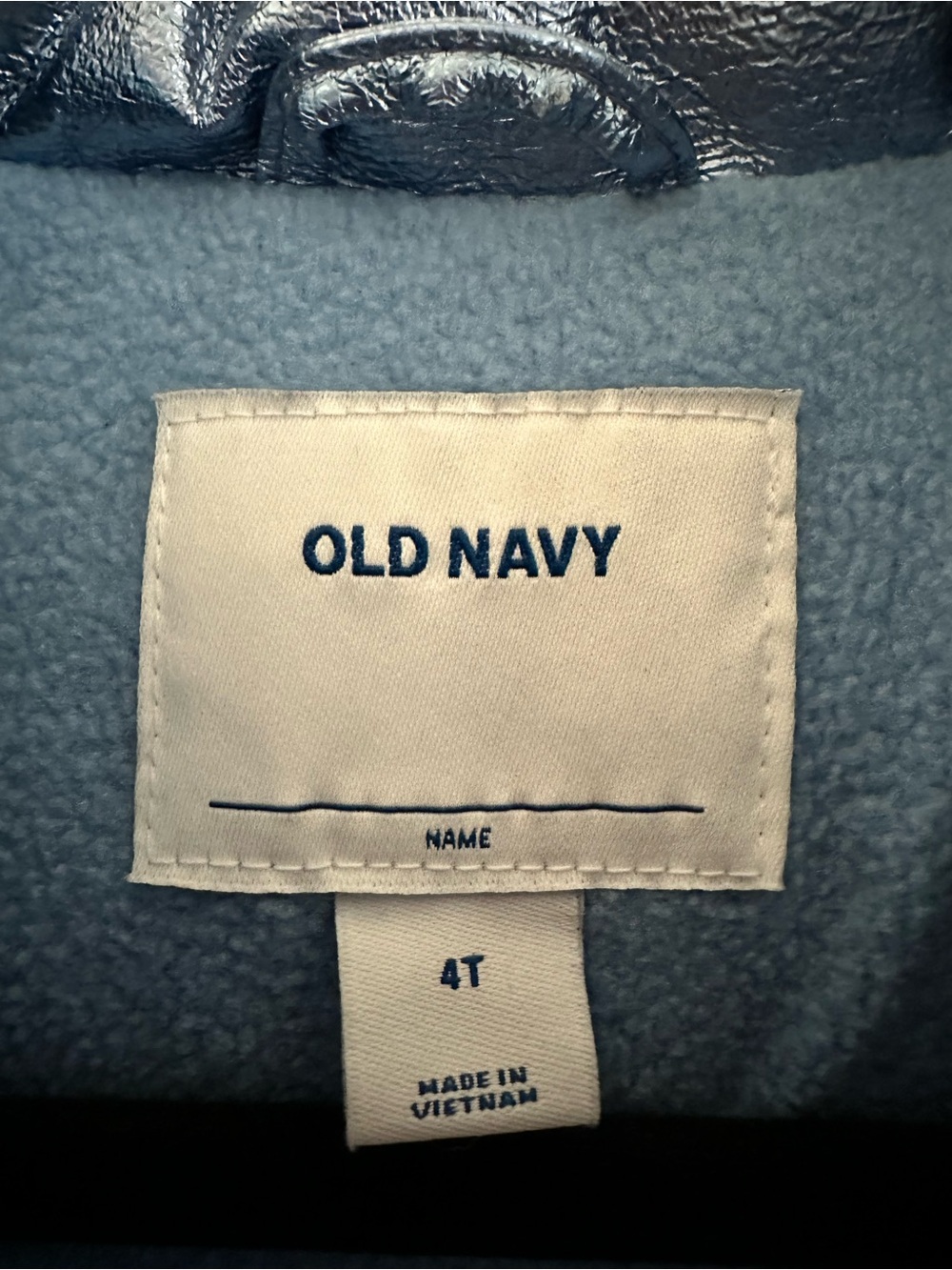 Kids Puffy Vest Metallic Blue Old Navy 4T - Picture 5 of 6